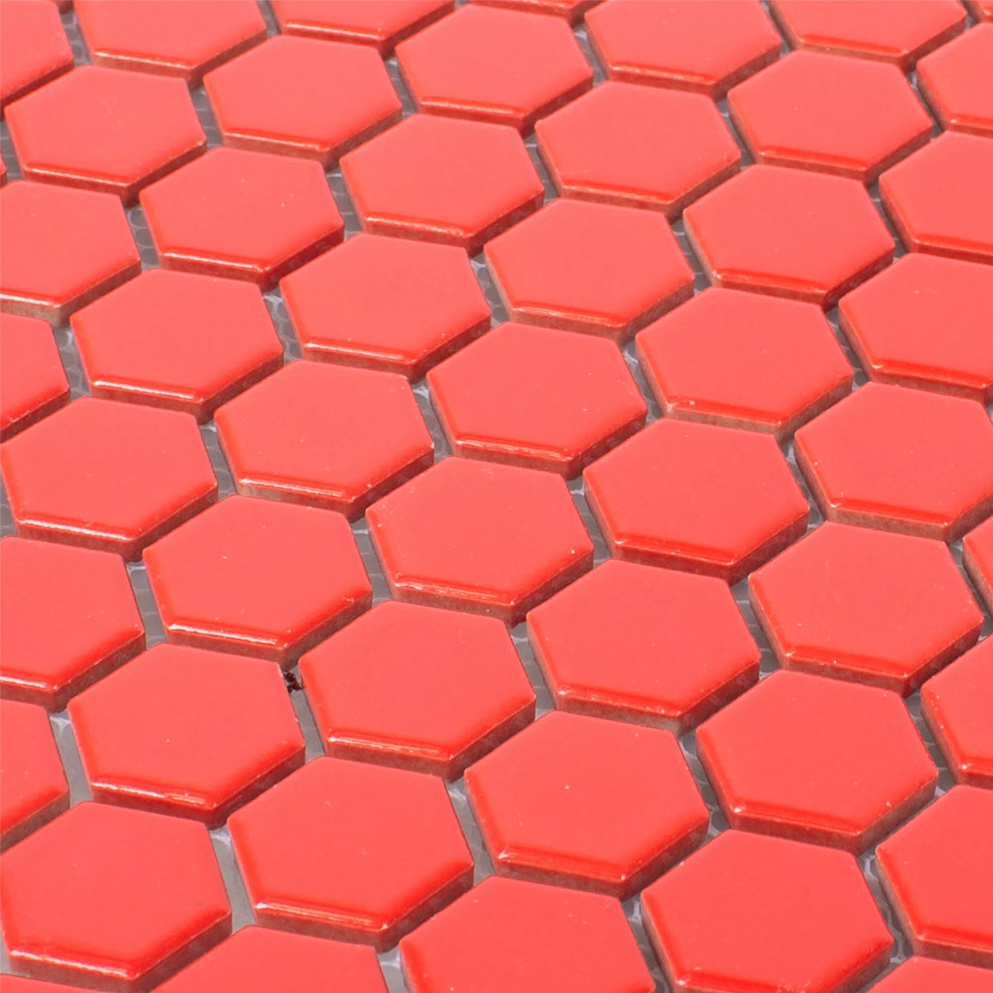 Échantillon Céramique Mosaïque Carrelage Zenon Rouge Mat