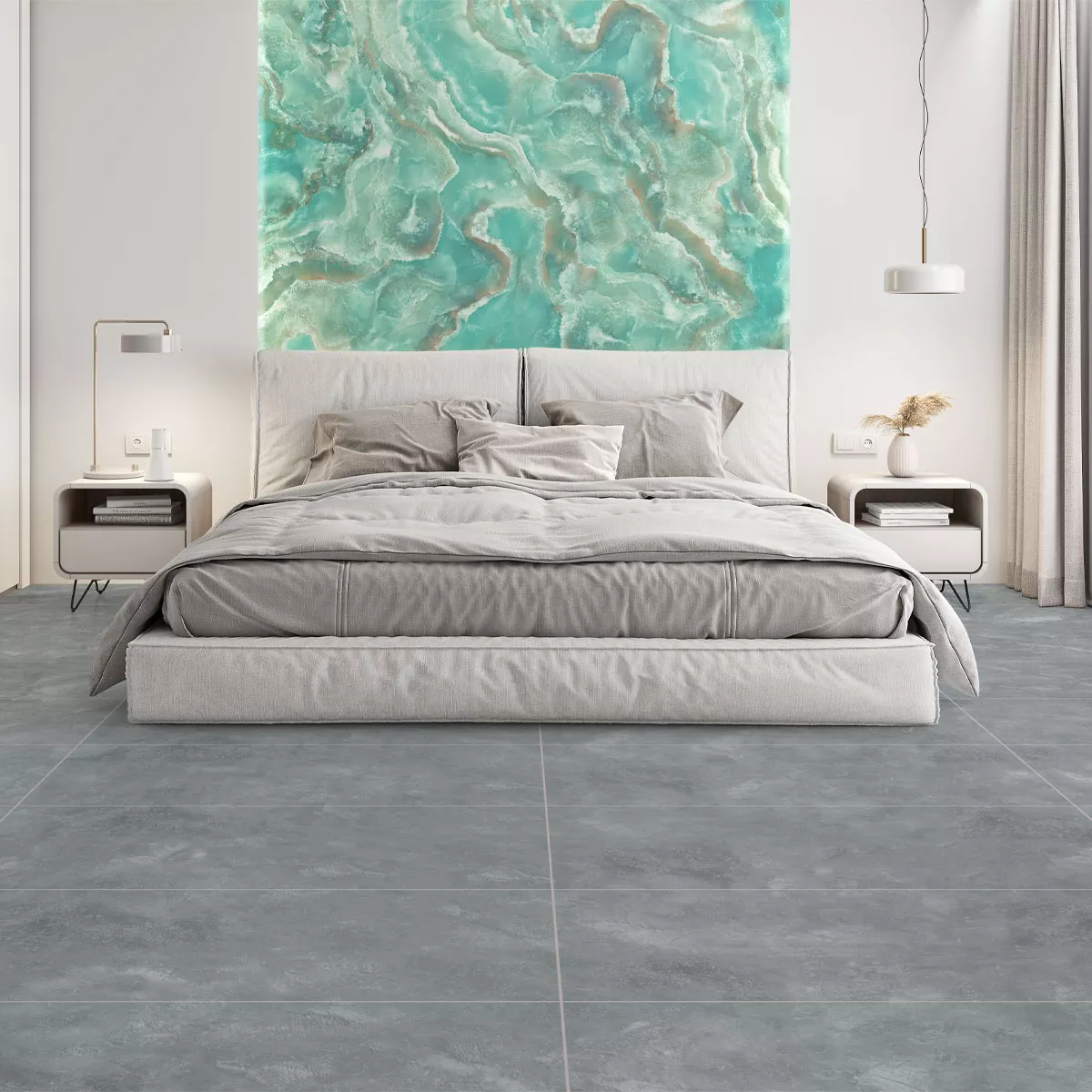 Piastrelle Cortina Cemento Ottica Opaco Grigio 60x120cm