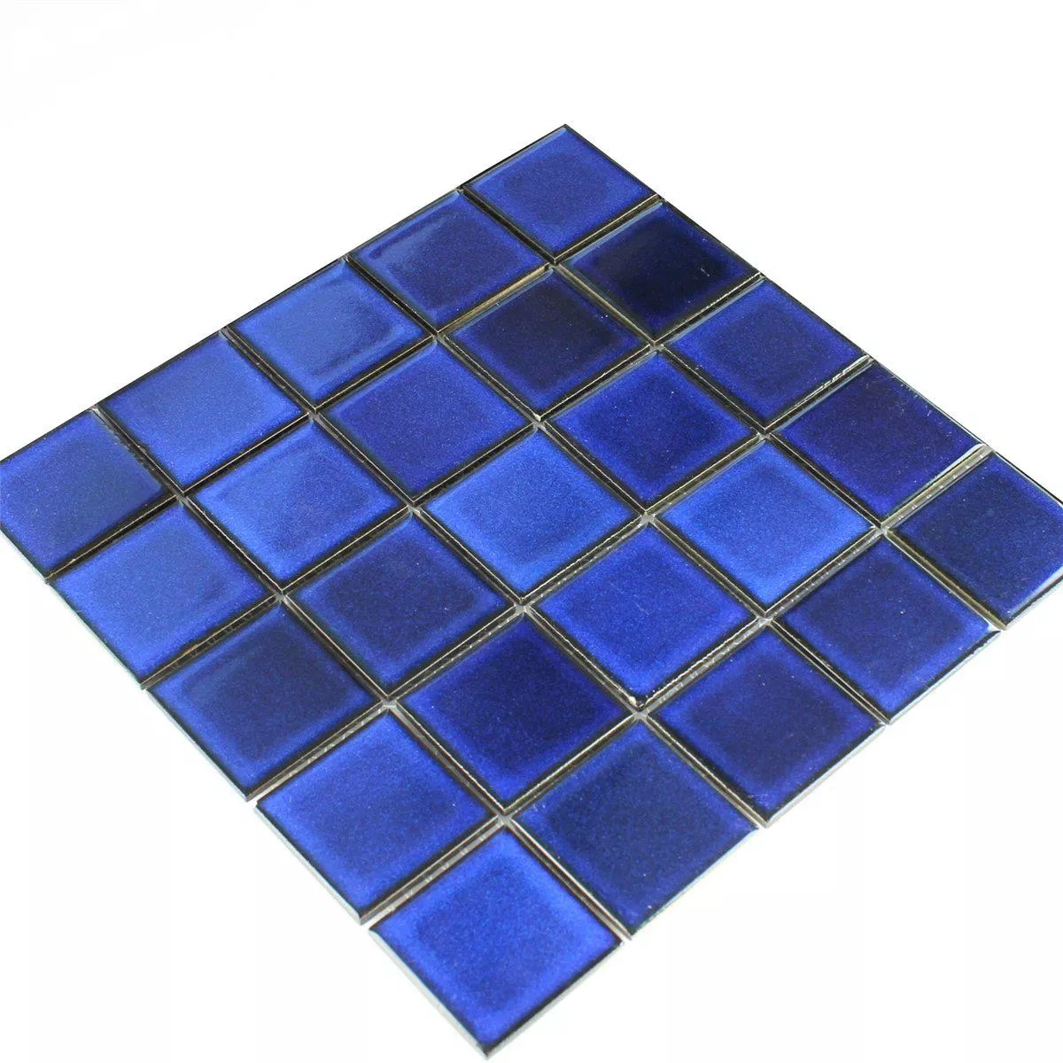 Keramik Mosaikfliesen Blau Uni