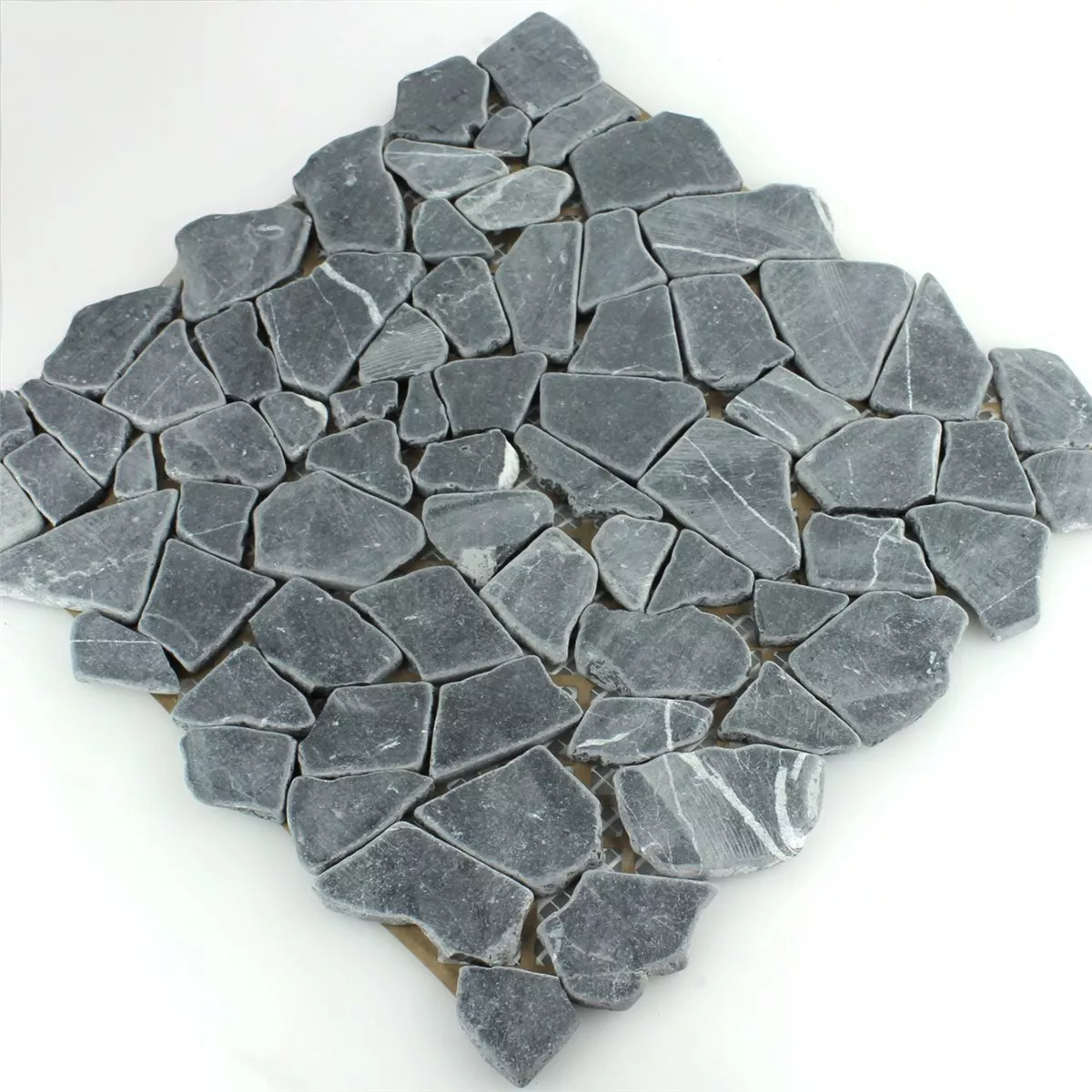Mosaikfliesen Marmor Bruch Nero Carrara