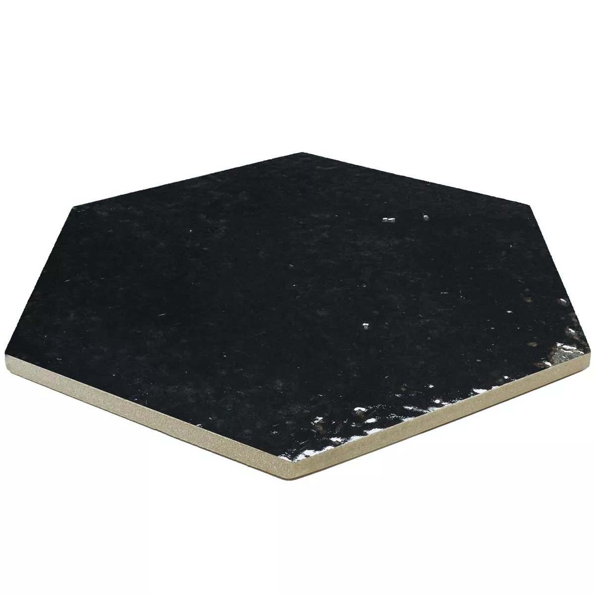 Campione Rivestimenti Lara Lucida Ondulato 13x15cm Esagono Nero