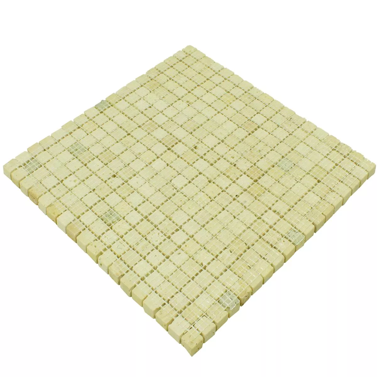 Muster von Marmor Naturstein Mosaik Fliesen Antika Mix Gold Creme