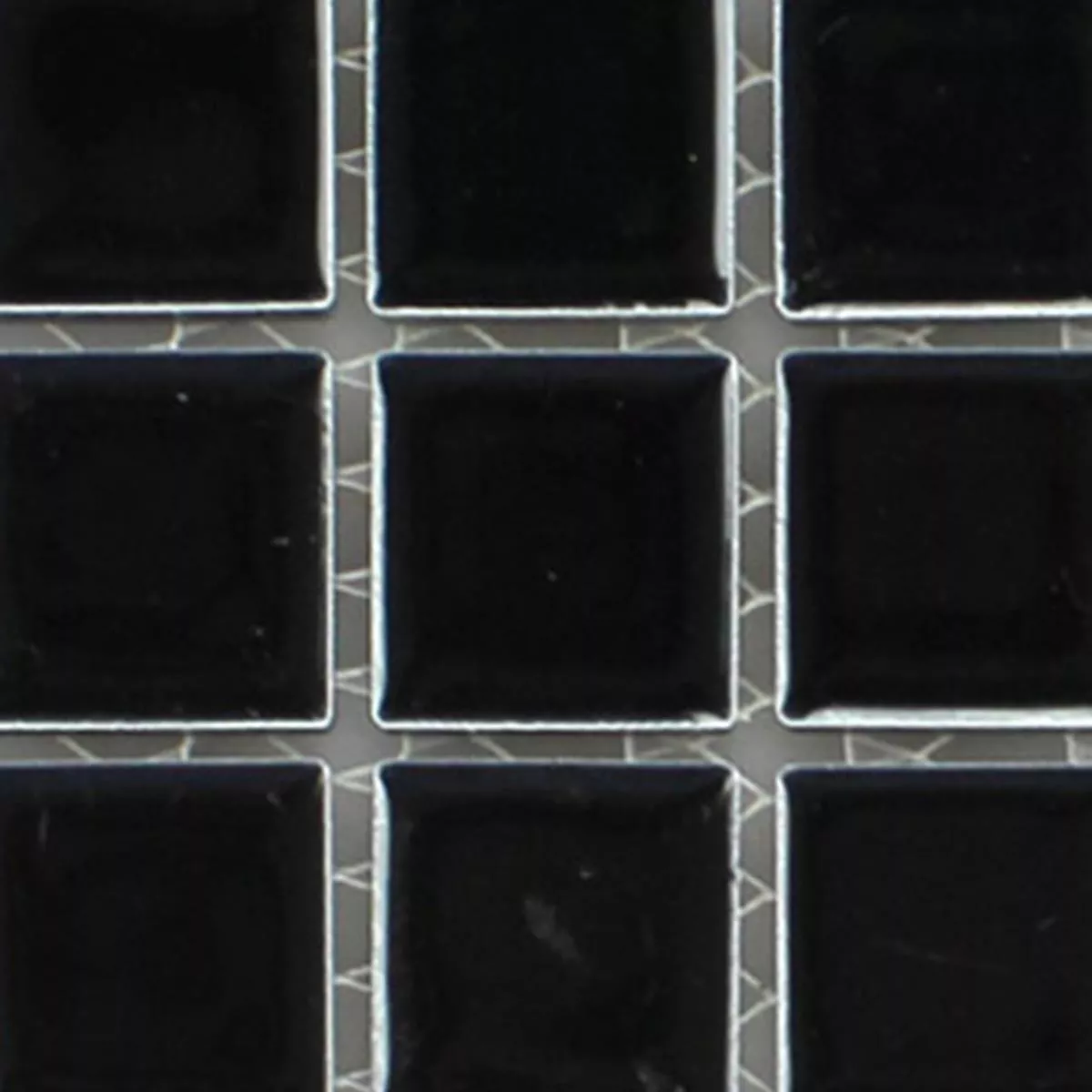 Muster von Keramik Mosaikfliesen Hakan Schwarz Glänzend