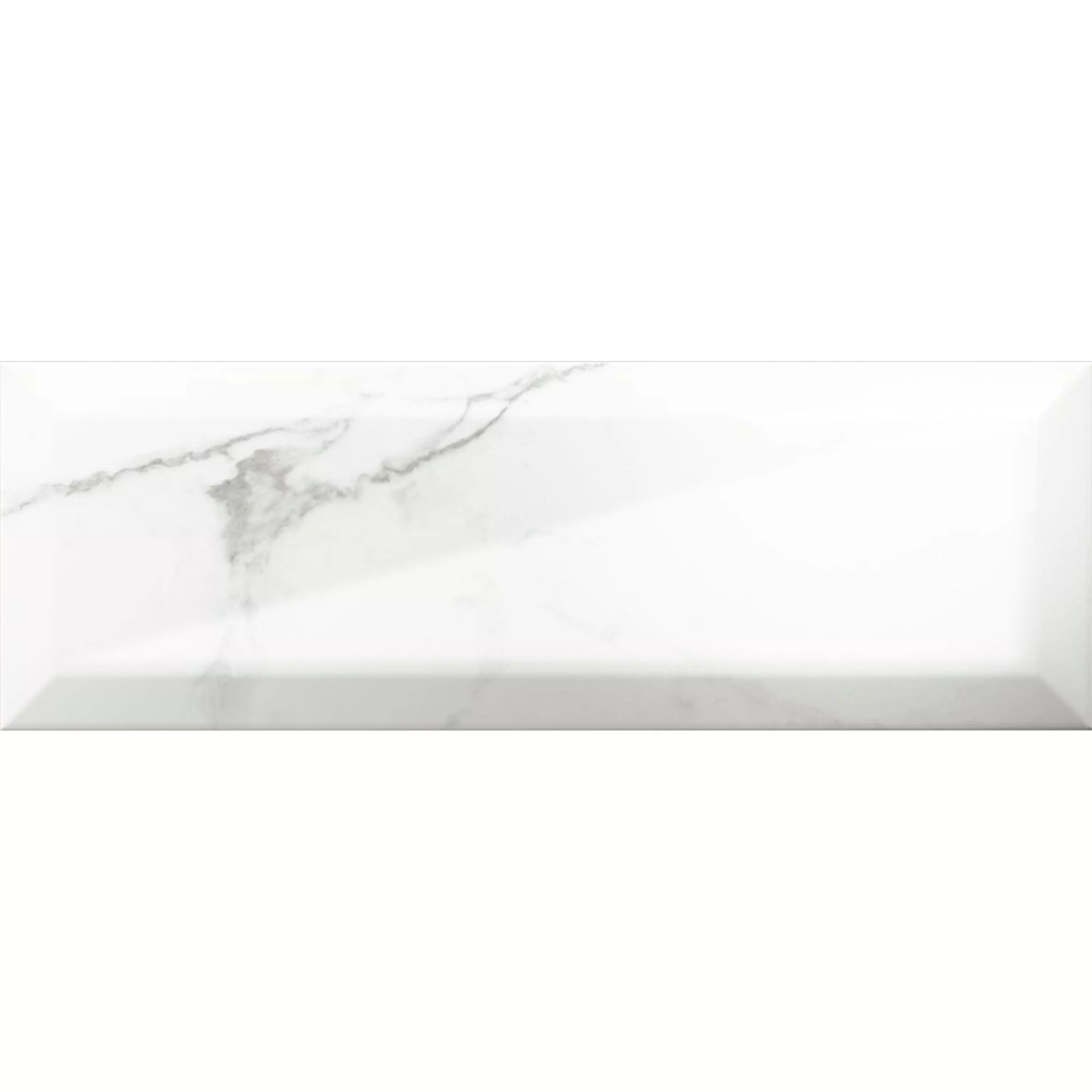Metro Wandfliesen Girona Marmoroptik Facette Weiß Glänzend 10x30cm Metro Wandfliesen Girona Marmoroptik Facette Weiß Glänzend 10x30cm