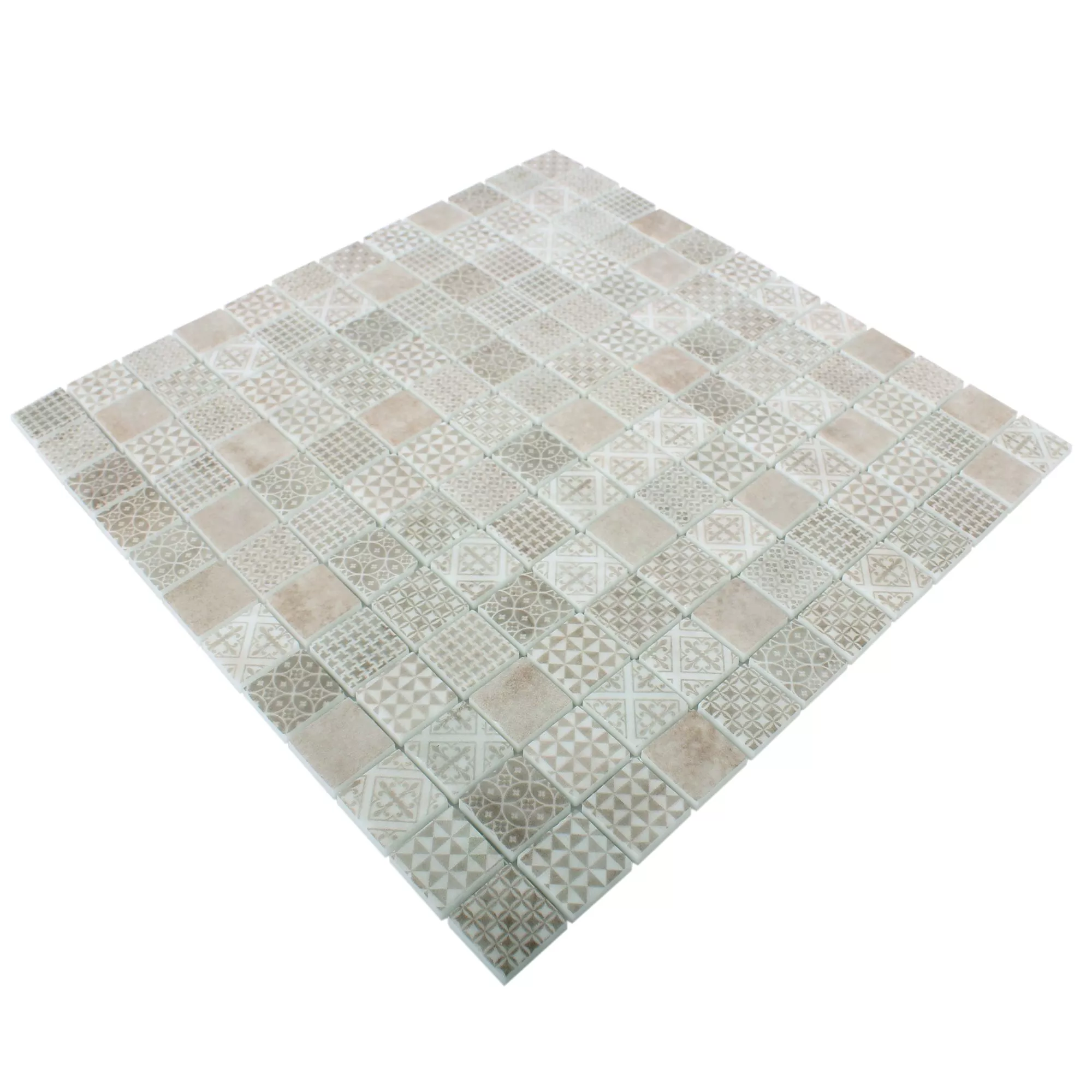 Campione Mosaico Vetro Piastrella Malard Beige