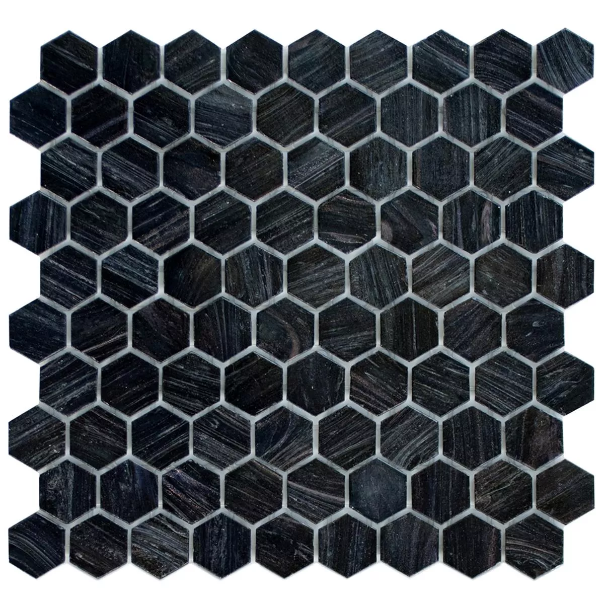 Glasmosaik Fliesen Trend-Vi Hexagonal 260 Anthrazit Glasmosaik Fliesen Trend-Vi Hexagonal 260 Anthrazit