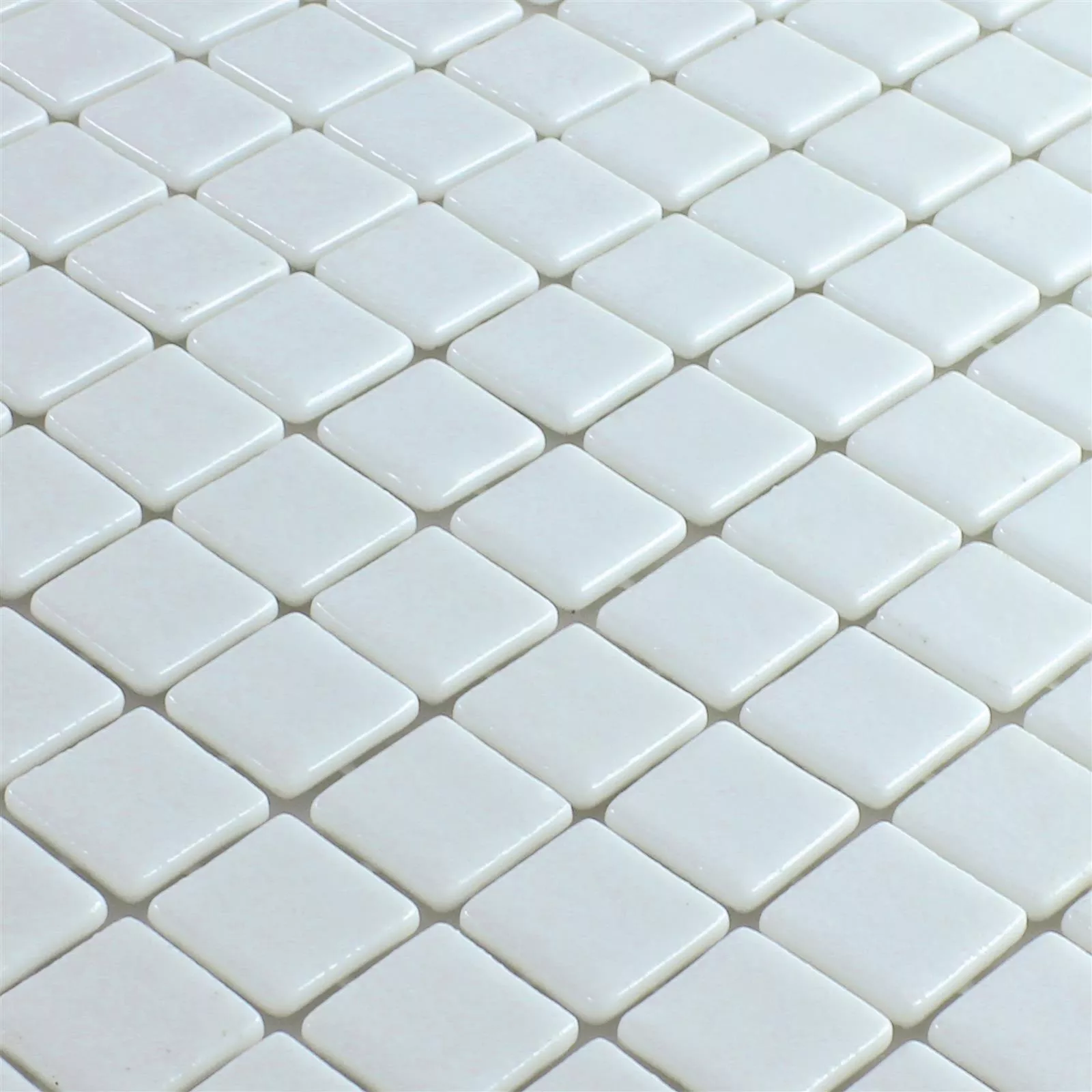 Muster von Glas Schwimmbad Pool Mosaik Lagune R11C Weiß