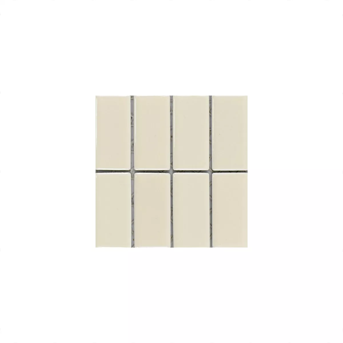 Échantillon Céramique Mosaïque Carrelage Adrian Beige Mat Rectangle