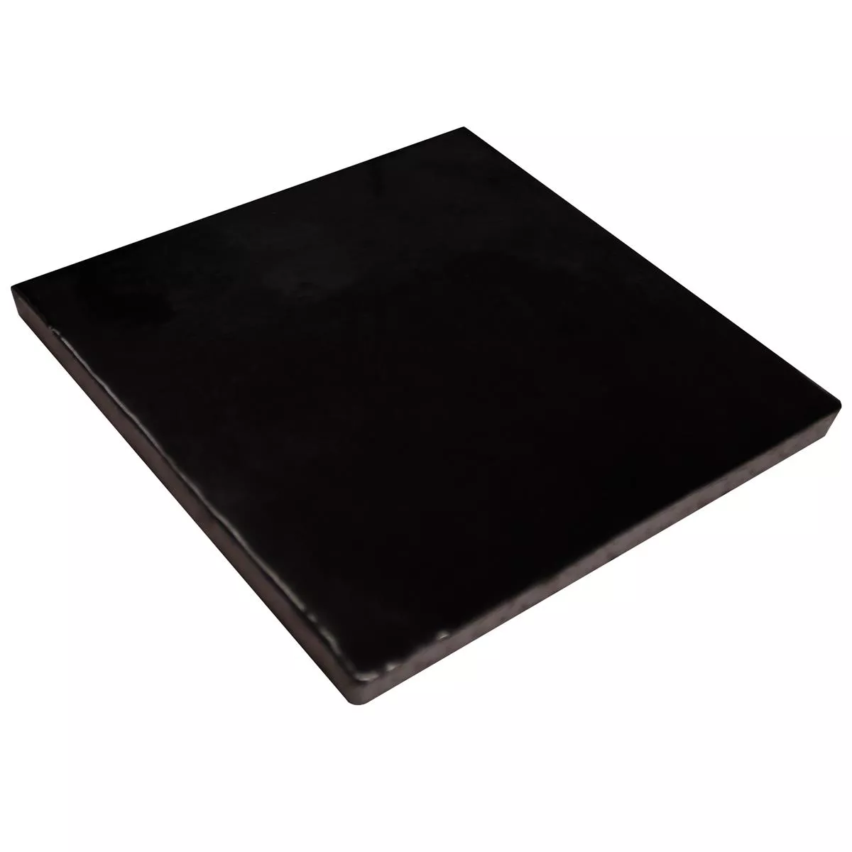 Wandfliese Rebecca Gewellt Schwarz 16,2x16,2cm