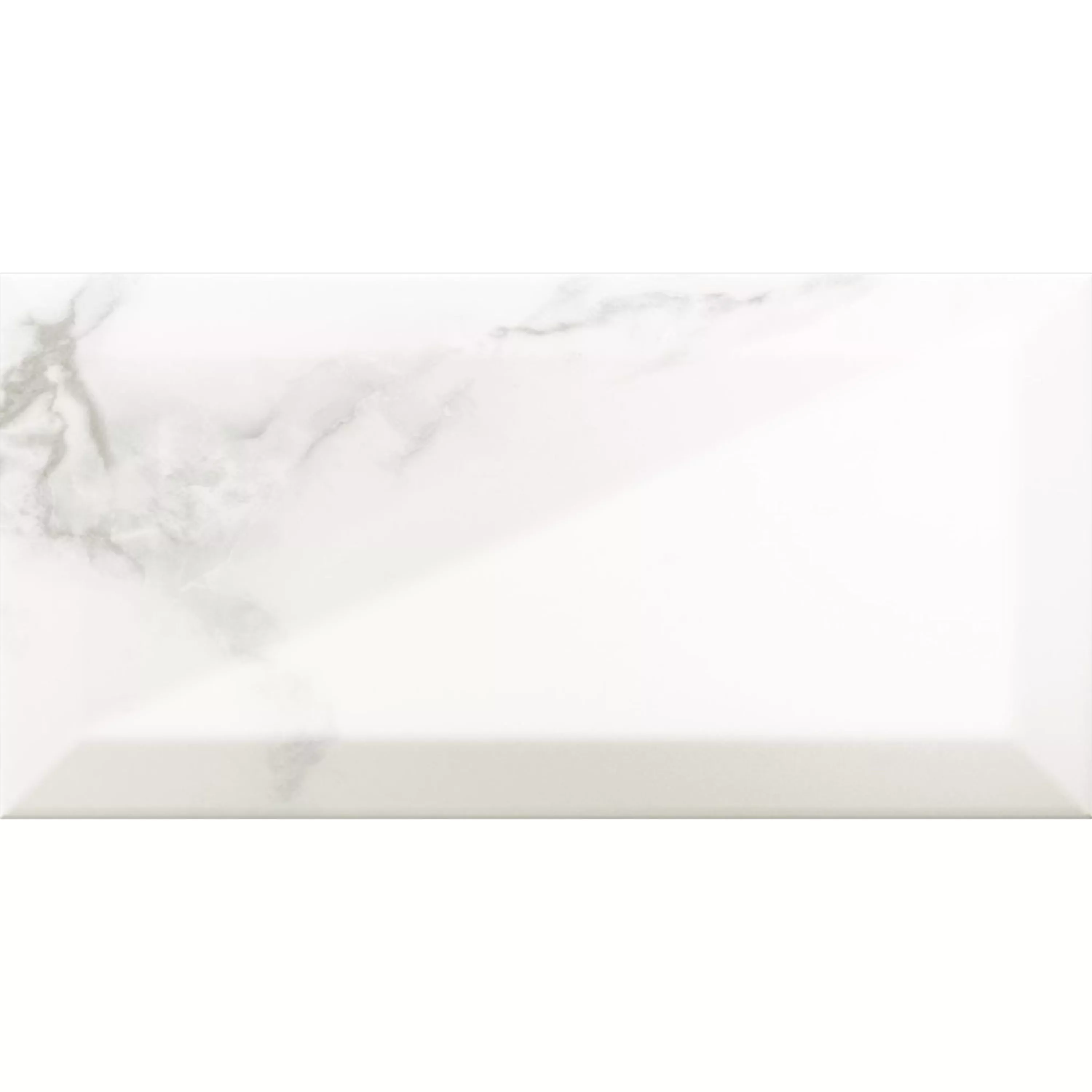 Metro Wandfliesen Girona Marmoroptik Facette Weiß Glänzend 10x20cm Metro Wandfliesen Girona Marmoroptik Facette Weiß Glänzend 10x20cm