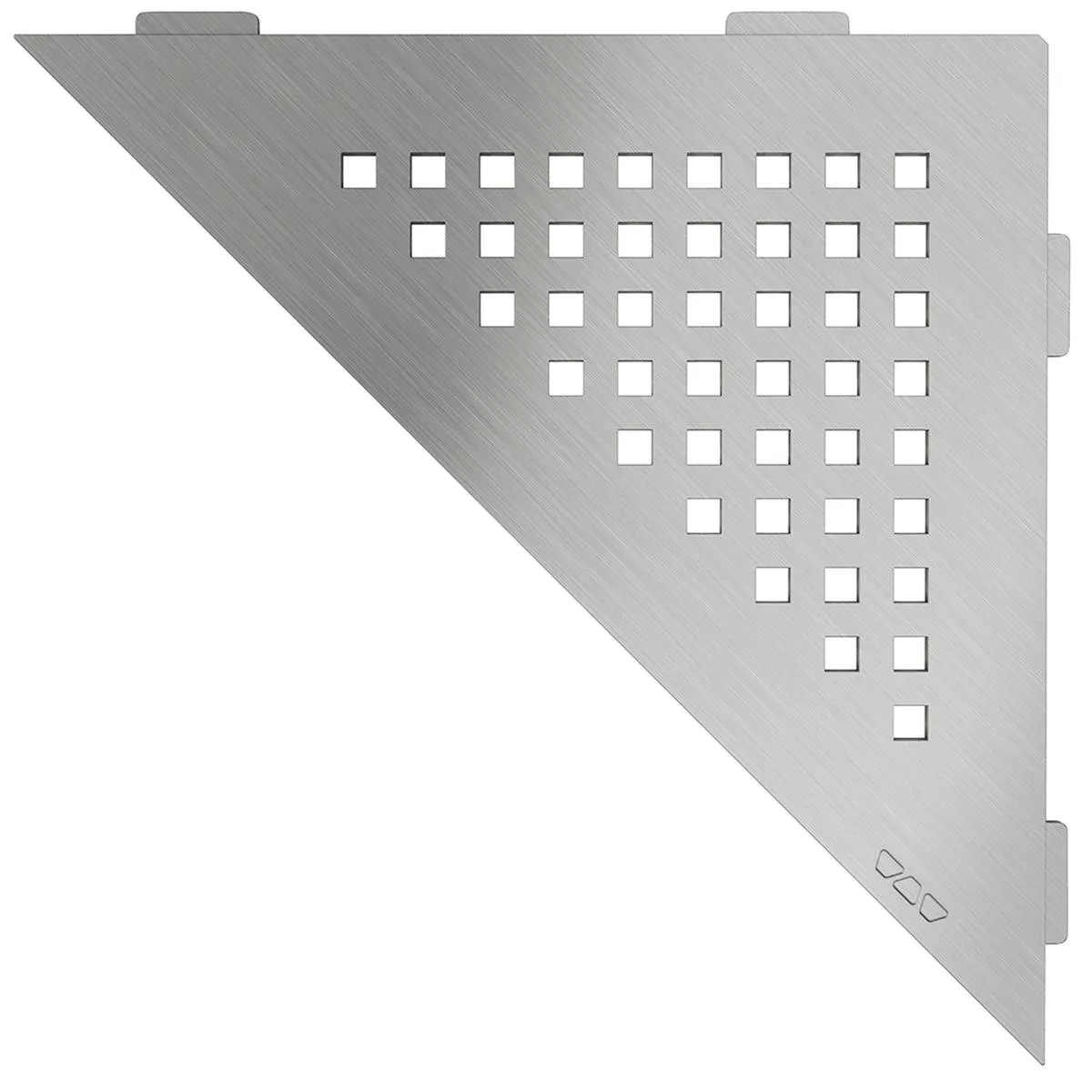 Mensola a muro Mensola per doccia Schlüter triangolo 21x21 cm quadrato in acciaio inossidabile