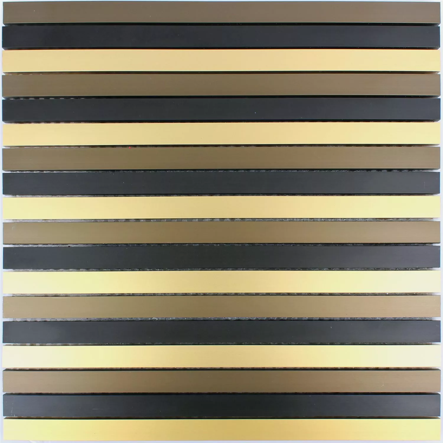 Muster von Mosaikfliesen Aluminium Thasos Schwarz Gold