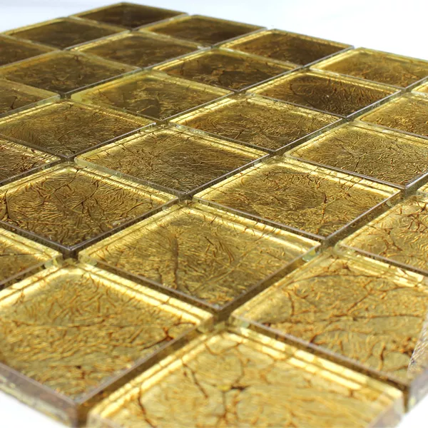 Glasmosaik Fliesen 48x48x8mm Gold Metall Glasmosaik Fliesen 48x48x8mm Gold Metall