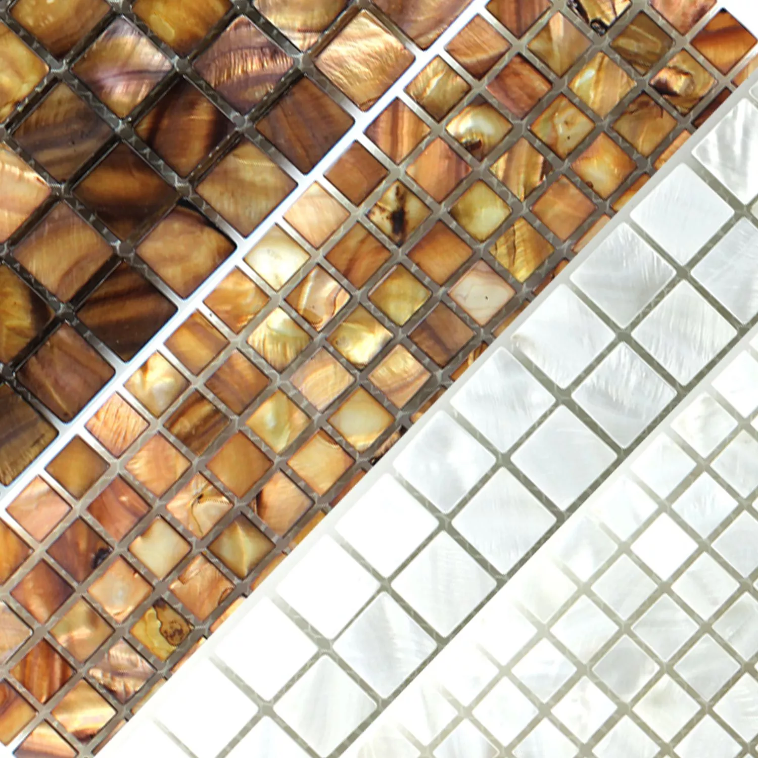 Muster von Mosaikfliesen Gospodin Glas Muschel Mix