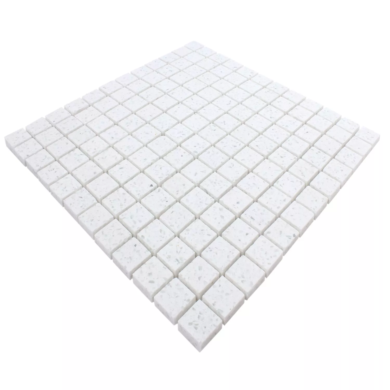Mosaico Quarz Pietra Artificiale Bianco 23