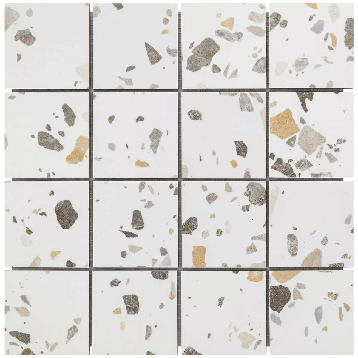 Campione Ceramica Mosaico Piastrelle Liberty Beige 73x73mm