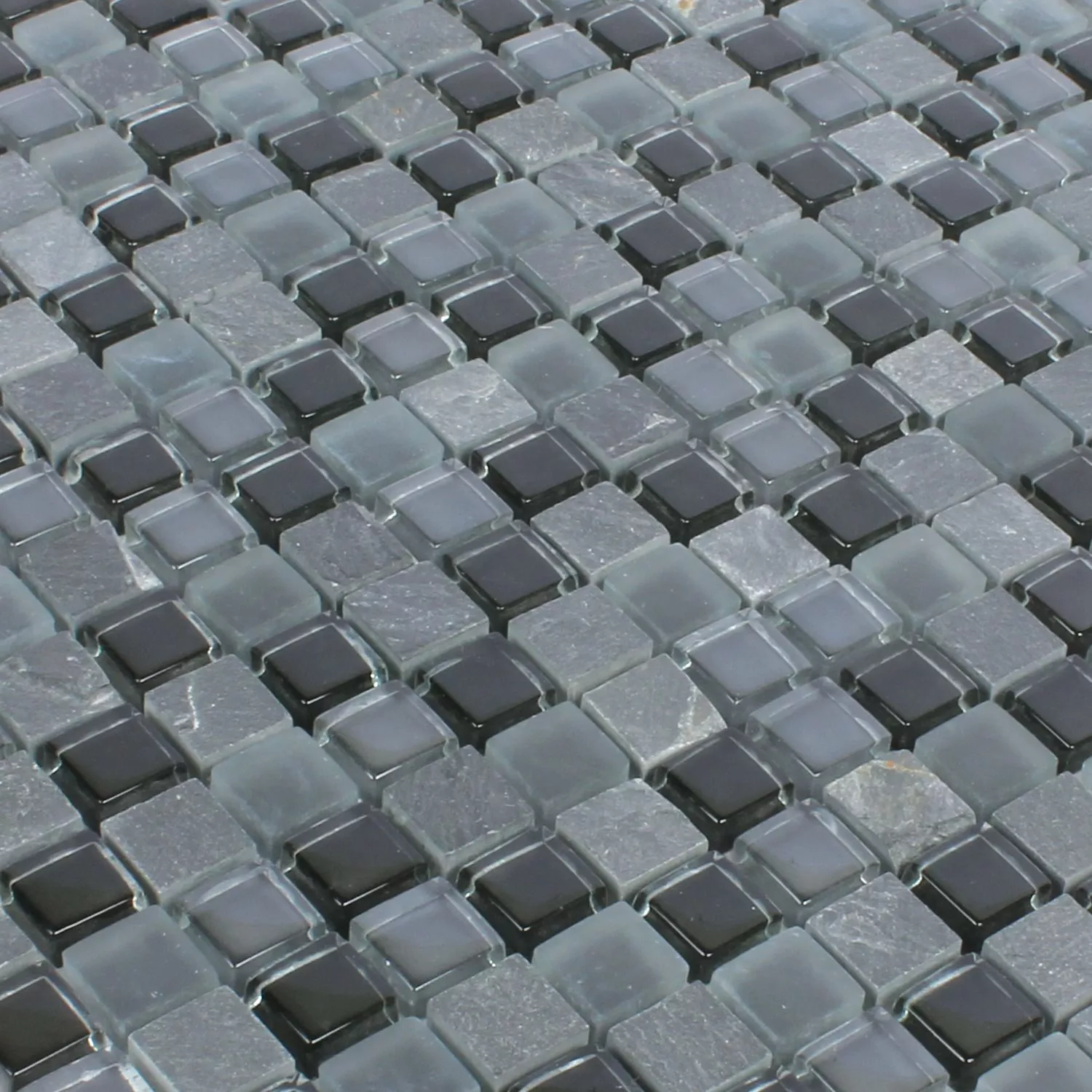 Mosaico Marmo Java Vetromix Apollo Nero 15
