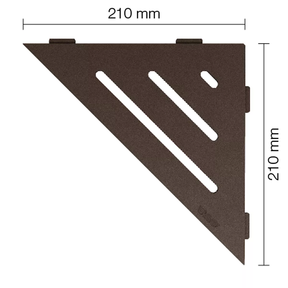 Mensola a muro Mensola per doccia Schlüter triangolo 21x21 cm Wave Bronzo