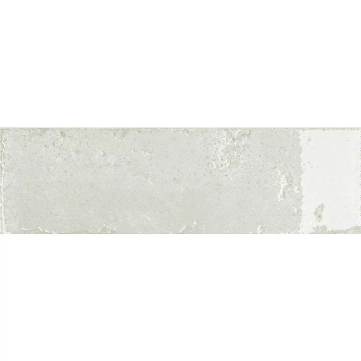 Wandfliesen Lara Glänzend Gewellt 10x30cm Weiß