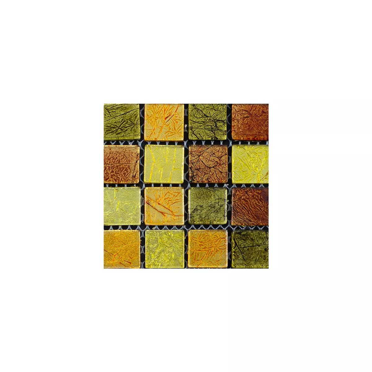 Échantillon Mosaïque En Verre Carrelage Curlew Jaune Orange 23 4mm