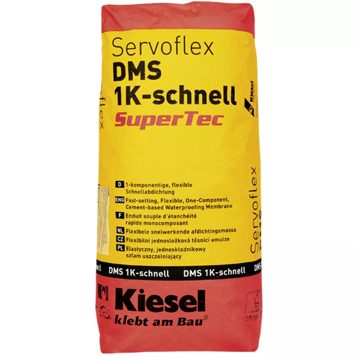 Selbstverlaufende Abdichtung Kiesel Servoflex DMS 1K-Schnell 15 Kg