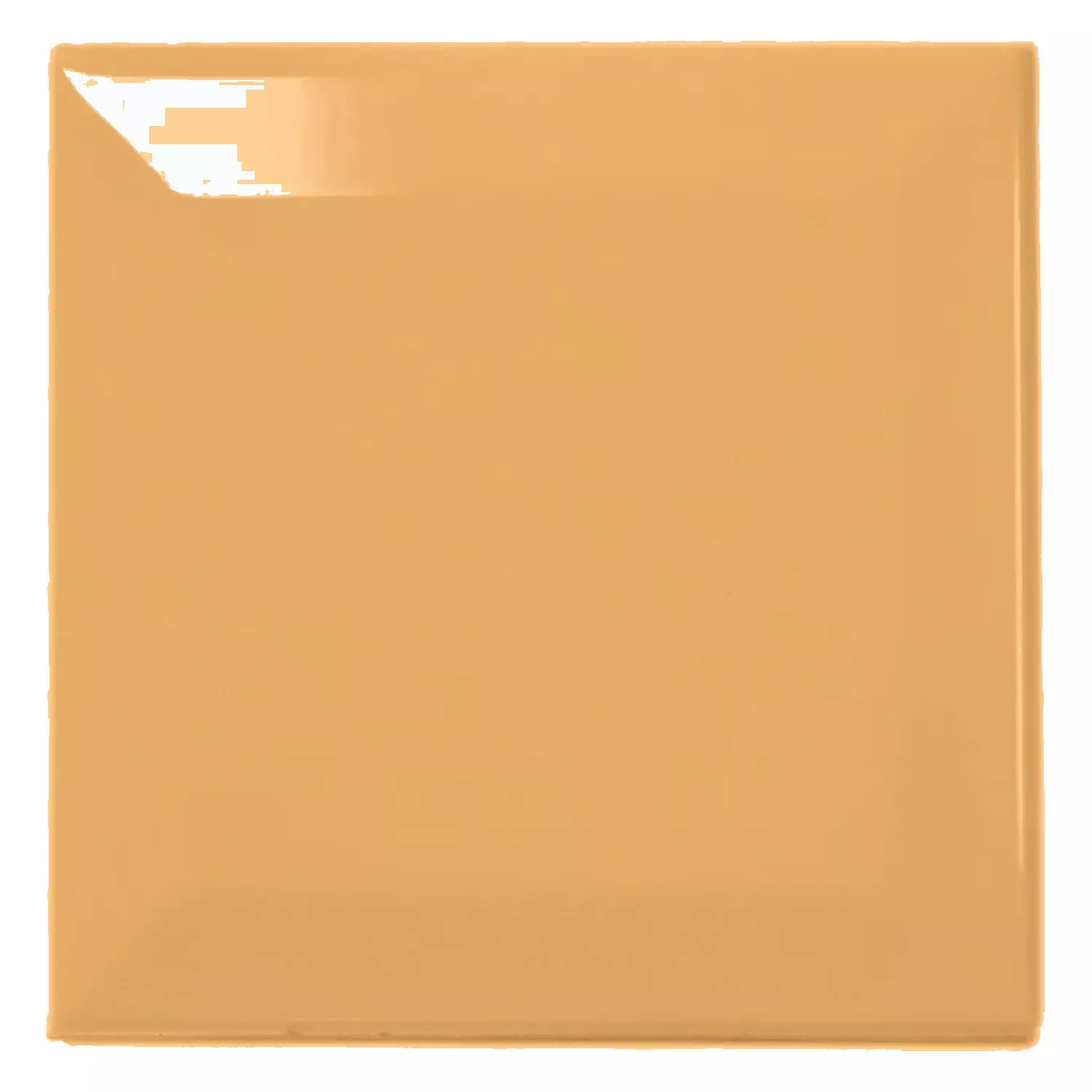 Metrofliese Gelb Glänzend 10x10 cm Facette Catarina Mostaza