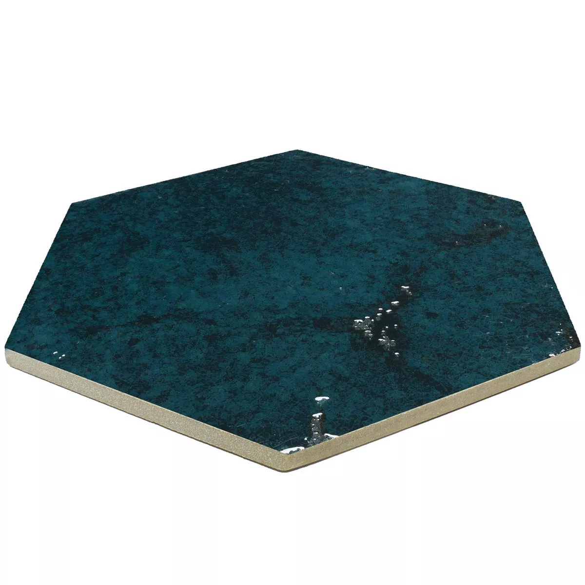 Campione Rivestimenti Lara Lucida Ondulato 13x15cm Esagono Blu