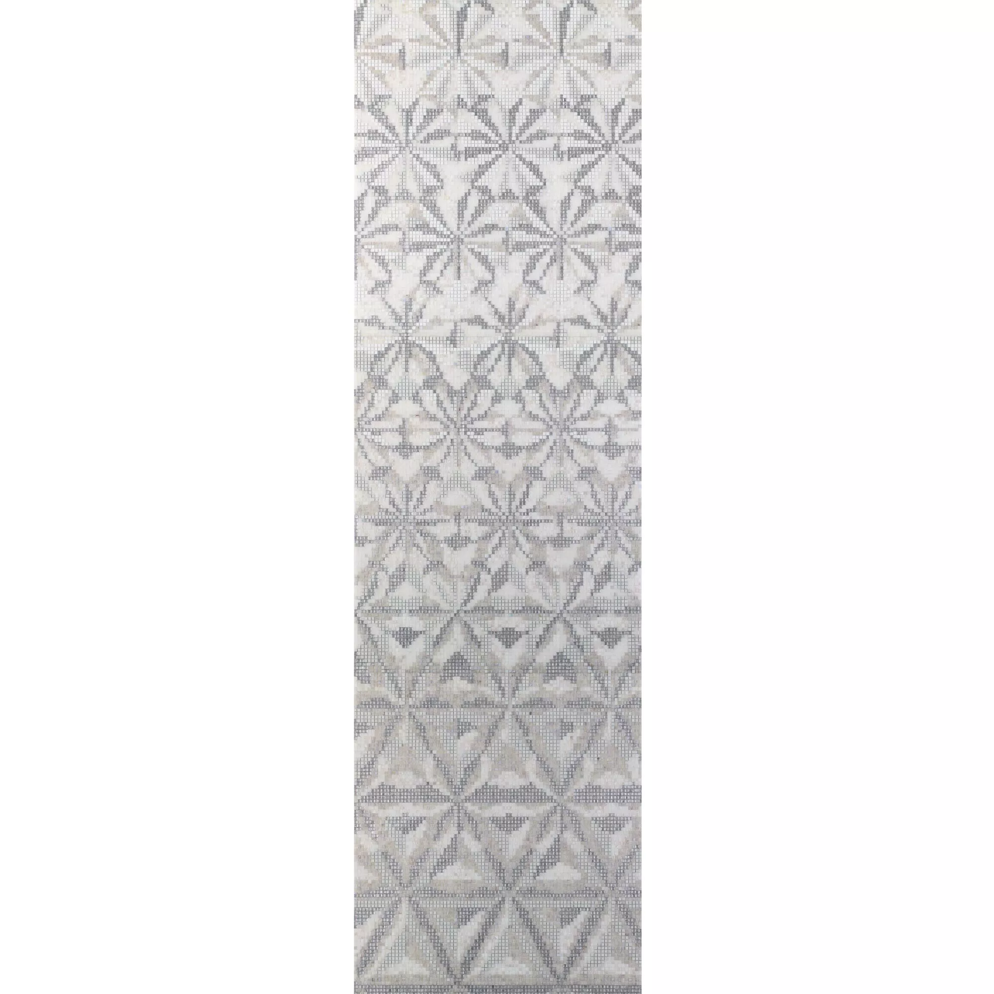 Glas Mosaik Bild Magicflower White 130x240cm