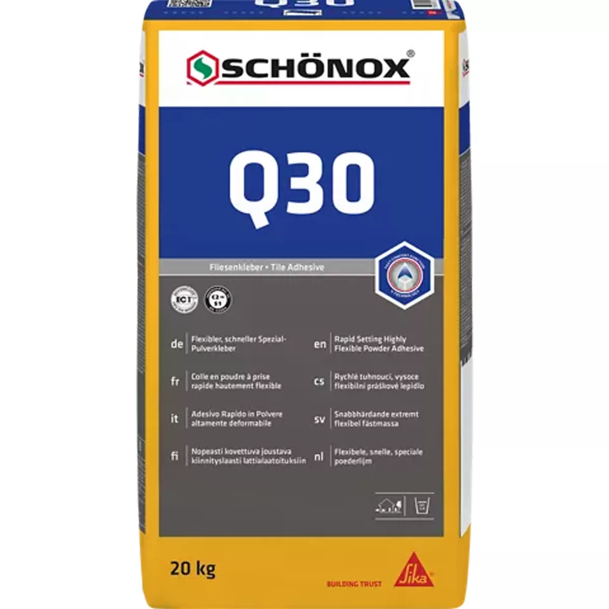 Fliesenkleber Schönox Q30 Flexibler Spezial Pulverkleber 20 KG