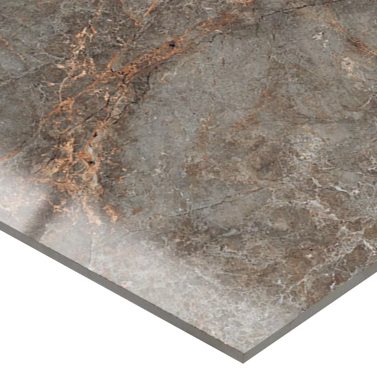 Piastrelle Montefalco Marmo Ottica Oro Grigio Lucidato Lucida 60x60cm