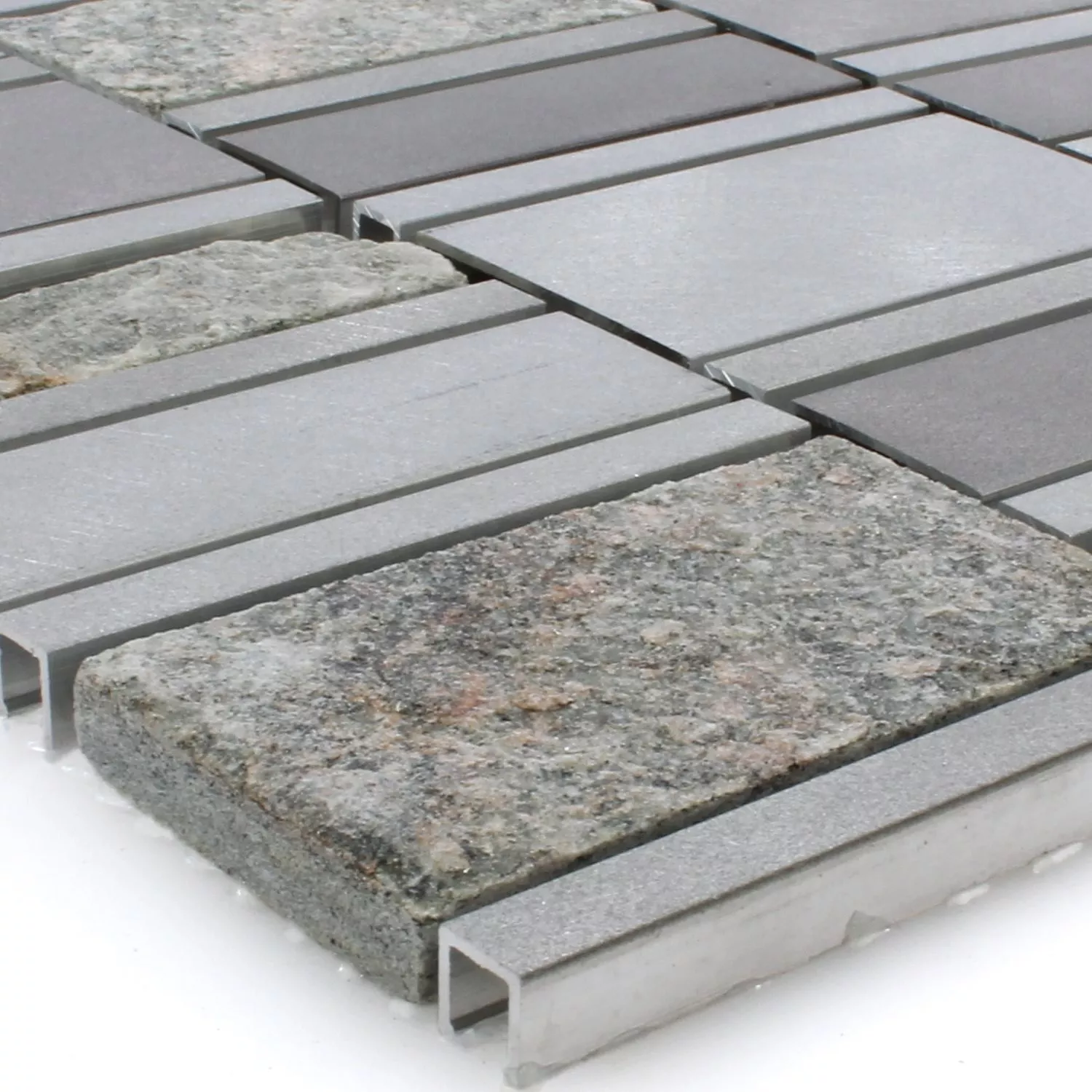 Mosaikfliesen Naturstein Aluminium Avanti Grau Mosaikfliesen Naturstein Aluminium Avanti Grau