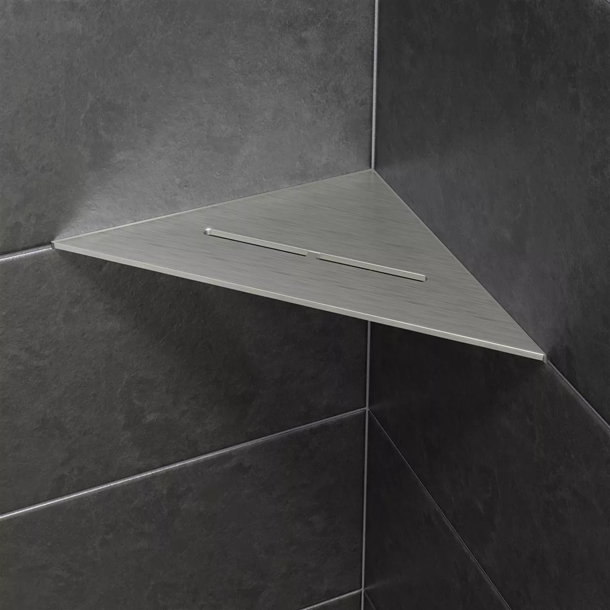 Etagère de douche étagère murale Schlüter triangle 21x21cm gris pur