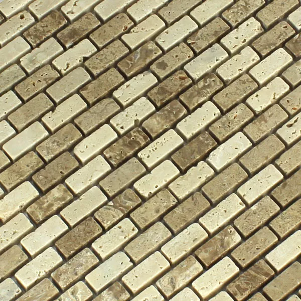 Mosaico Travertino Gironde Noce