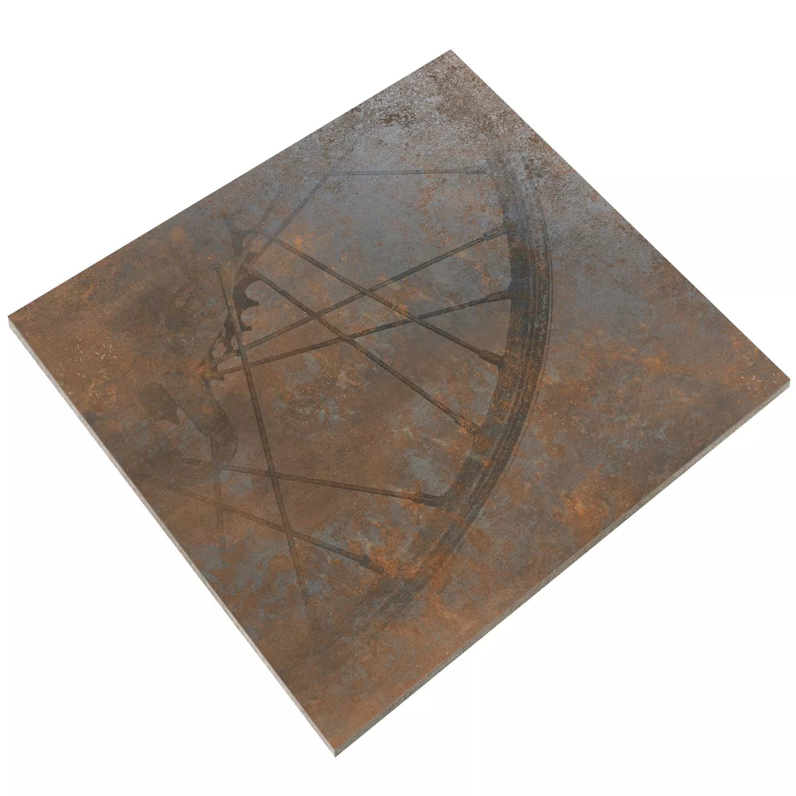 Piastrelle Sierra Ottica Metallo Rust R10/B Decorative Cerchio