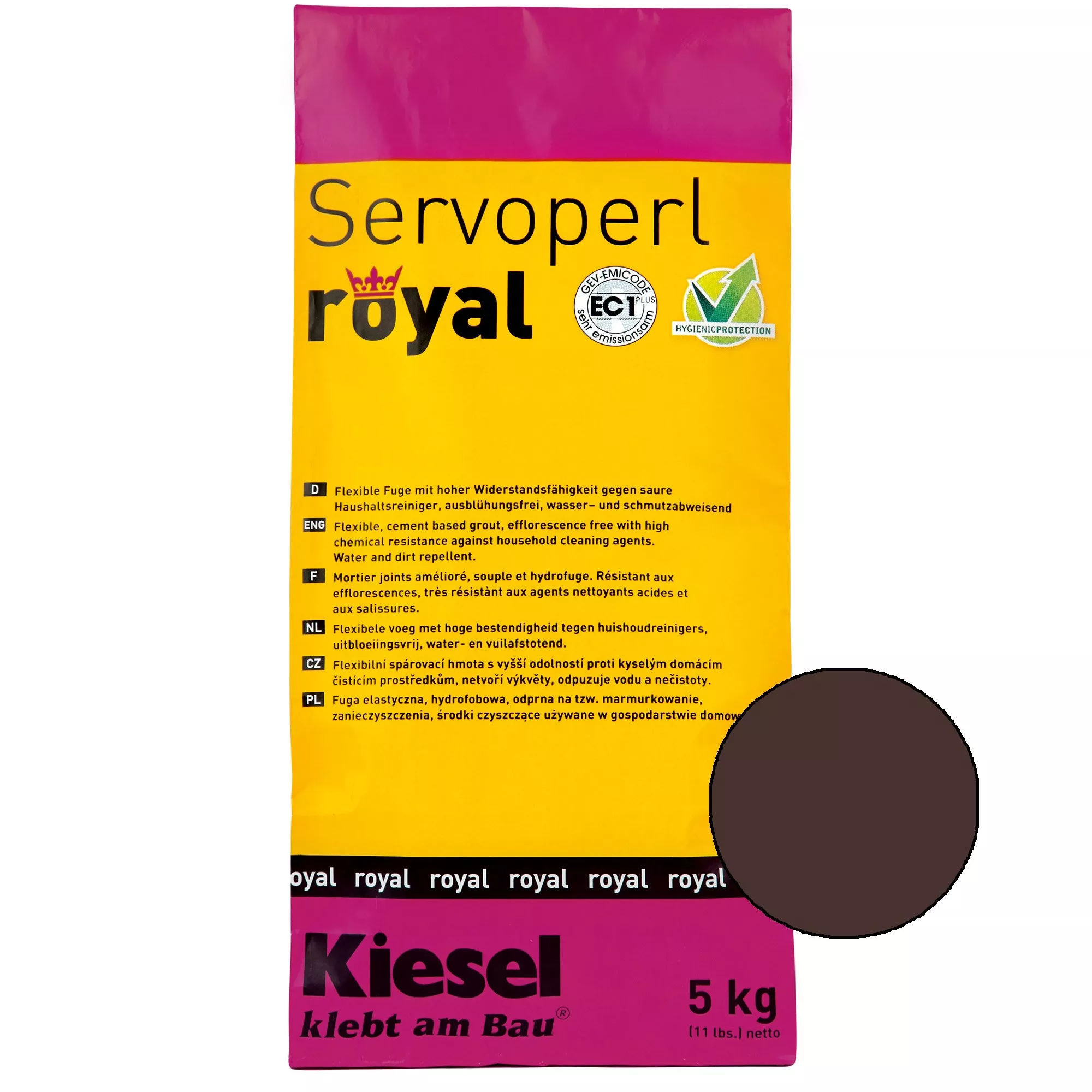 Kiesel Servoperl royal - Flexible, wasser- und schmutzabweisende Fuge (5KG Balibraun)