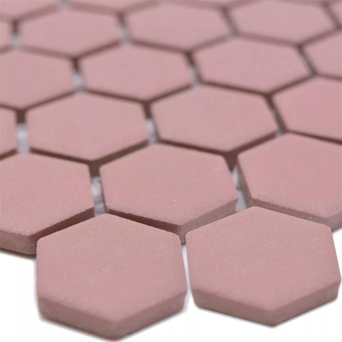 Keramikmosaik Bismarck R10B Hexagon Terracotta H23 Keramikmosaik Bismarck R10B Hexagon Terracotta H23