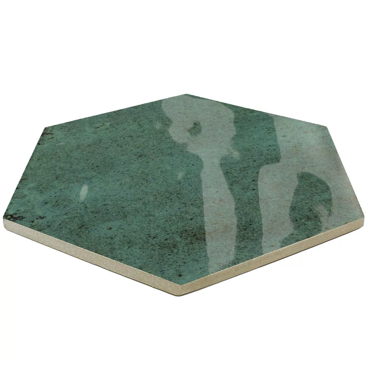 Rivestimenti Arosa Lucida Ondulato Esagono Verde Smeraldo 17,3x15cm