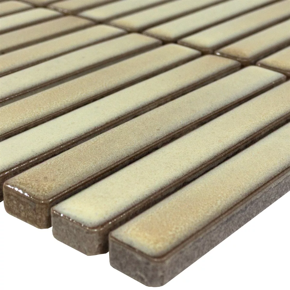 Mosaïque Carrelage Wallachia Sable Brillant 12x92x8 mm