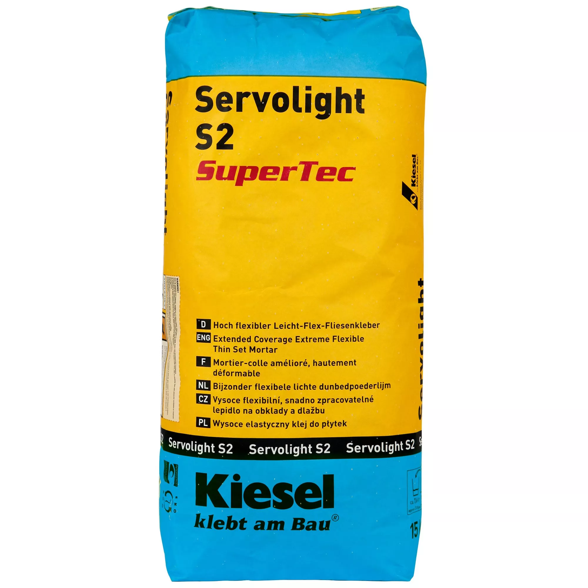Kiesel Servolight S2 SuperTec - Hoch flexibler Leicht-Flex-Fliesenkleber (15KG)