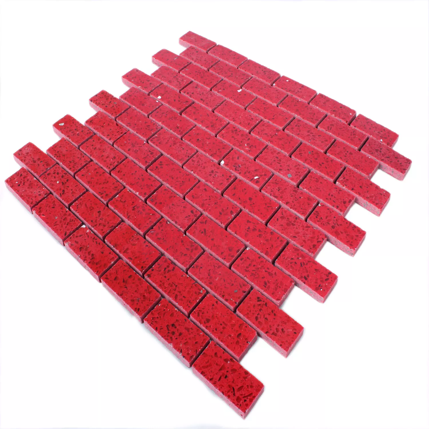 Campione Mosaico Resin Quarz Rosso