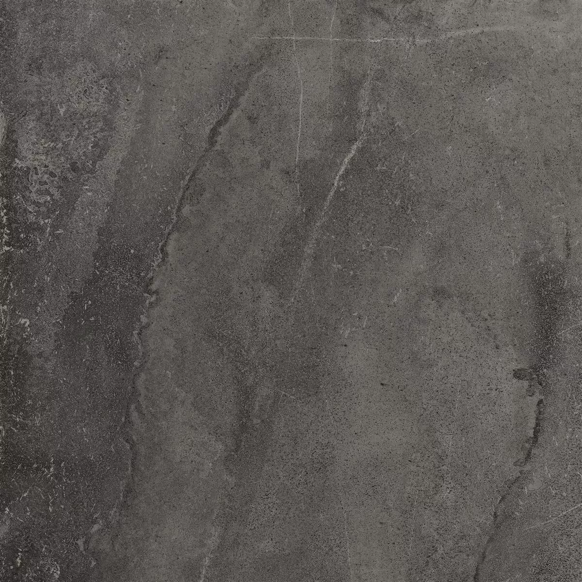 Échantillon Carrelage Sol Et Mur Detmold Pierre Naturelle Optique 60x60cm Anthracite