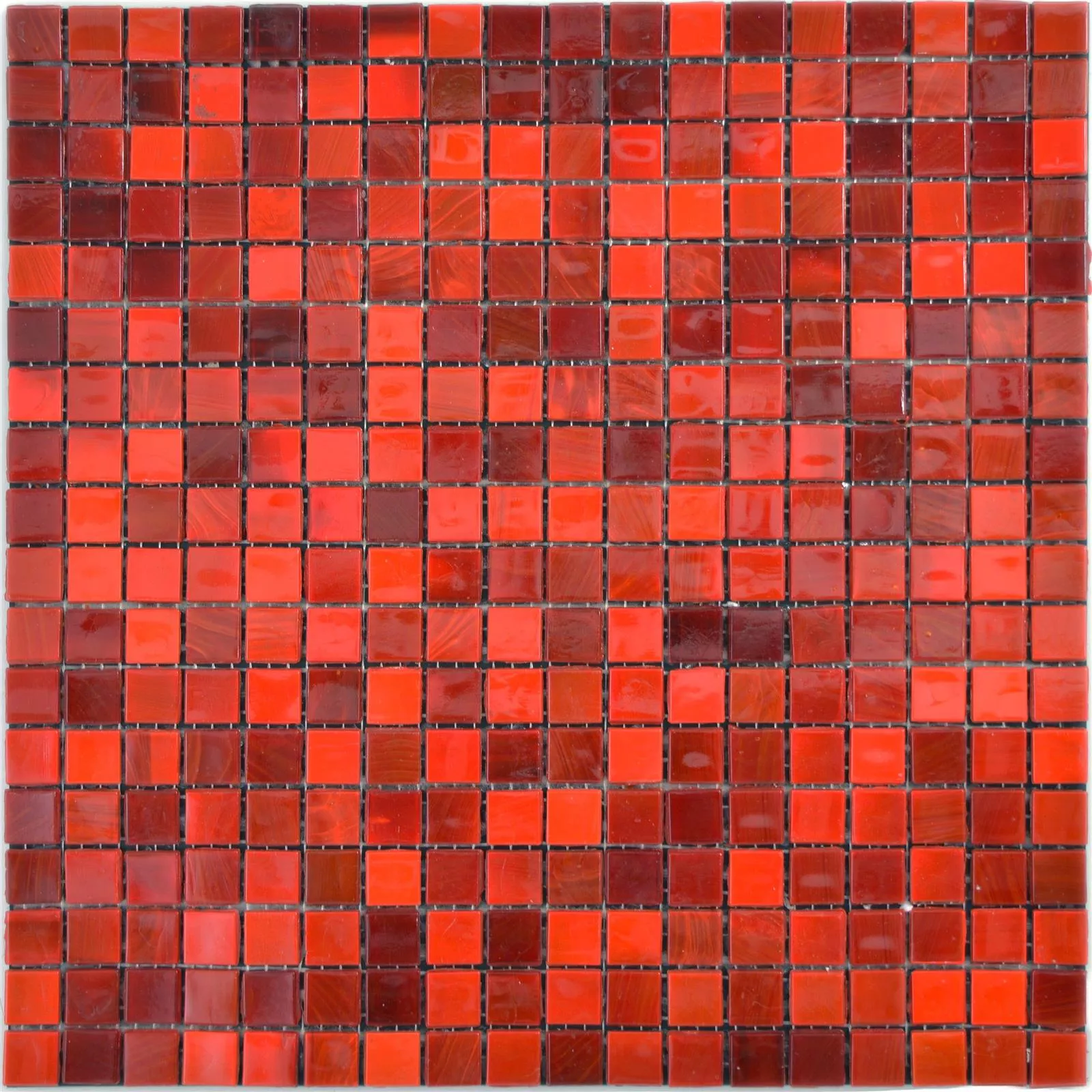 Glas Mosaikfliesen Rexford Perlmutt Effekt Rot