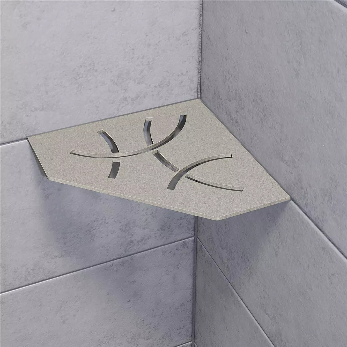 Mensola a muro Mensola per doccia Schlüter 5agon 19,5x19,5 cm Curve Grey