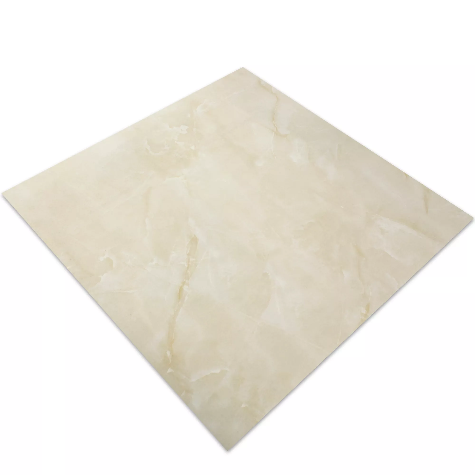 Échantillon Carrelage Sol Et Mur Jupiter Marbre Optique Ivory Poli Brillant 80x80cm