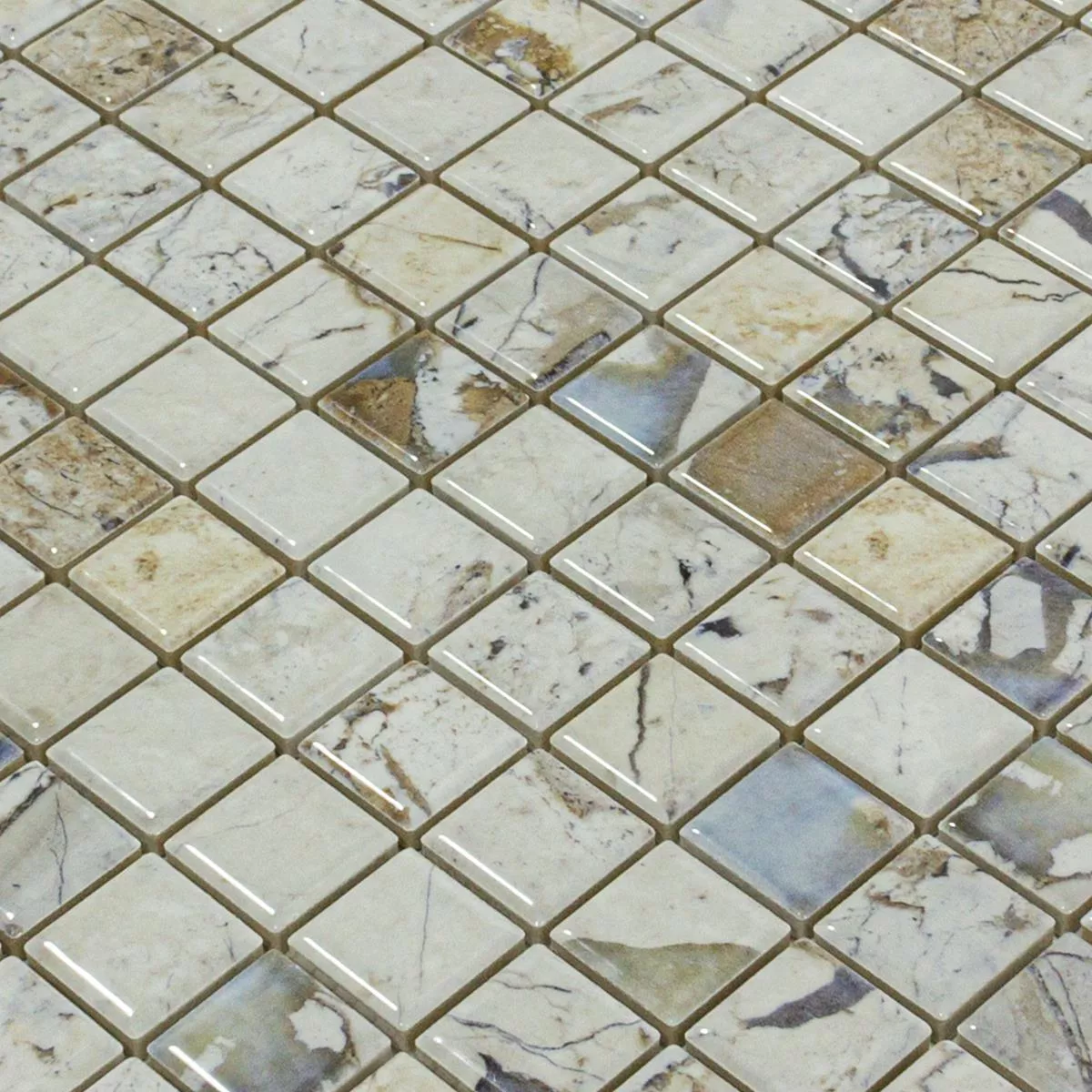 Céramique Mosaïque Carrelage Elysium Marbre Optique Beige 23