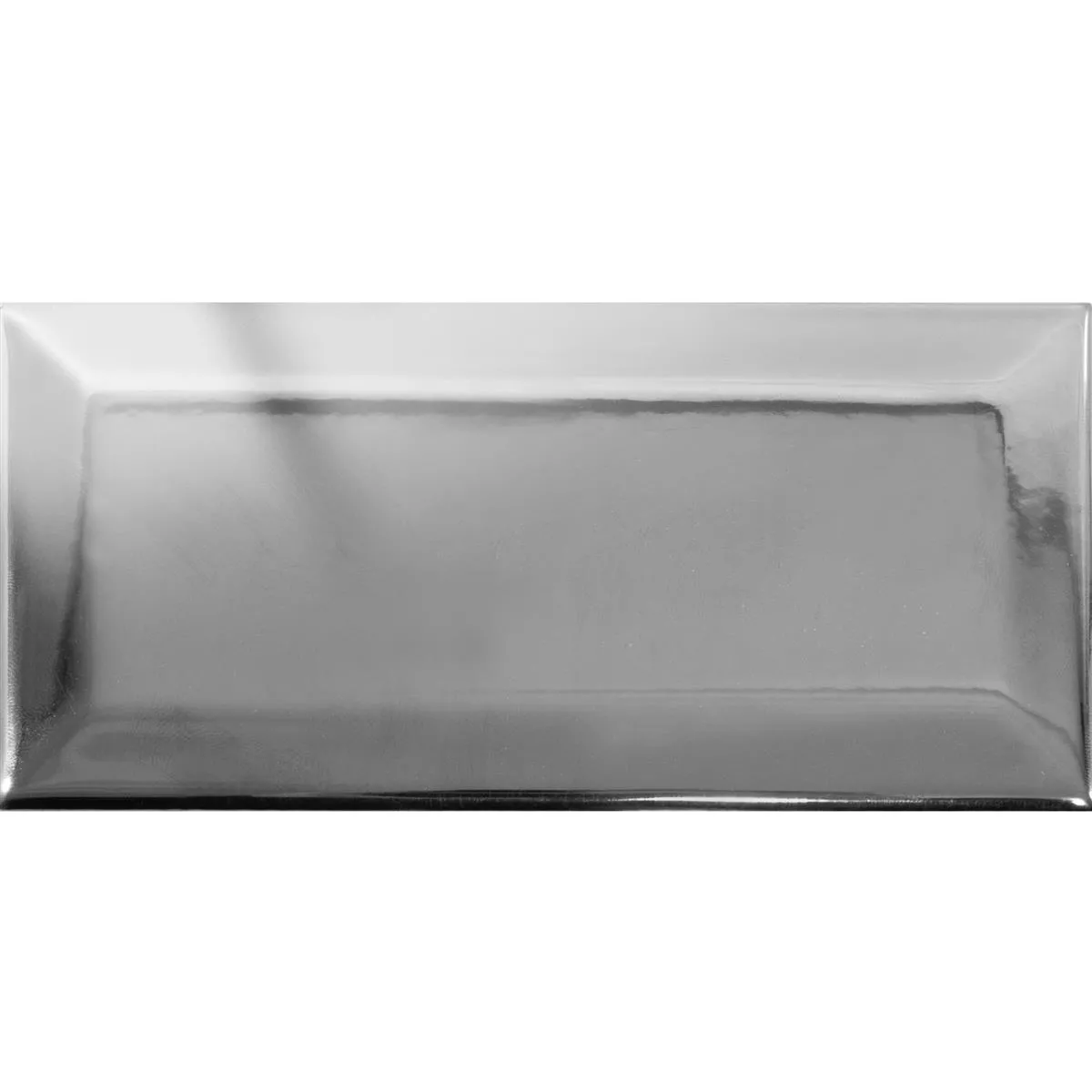 Metro Wandfliesen Heliopolis Facette Exklusiv Silber 7,5x15cm 