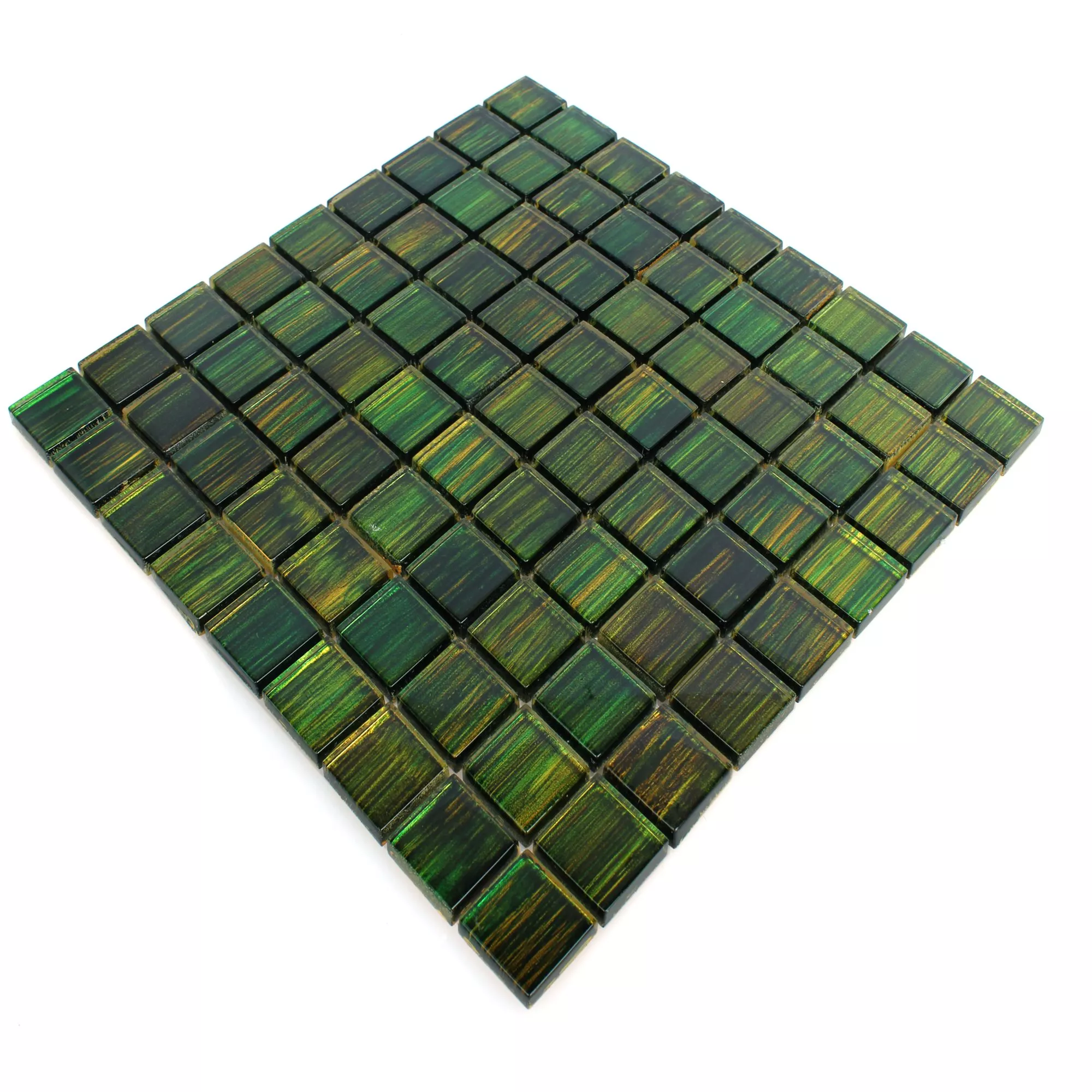 Campione Mosaico Di Vetro Piastrelle Tradition Verde Scuro