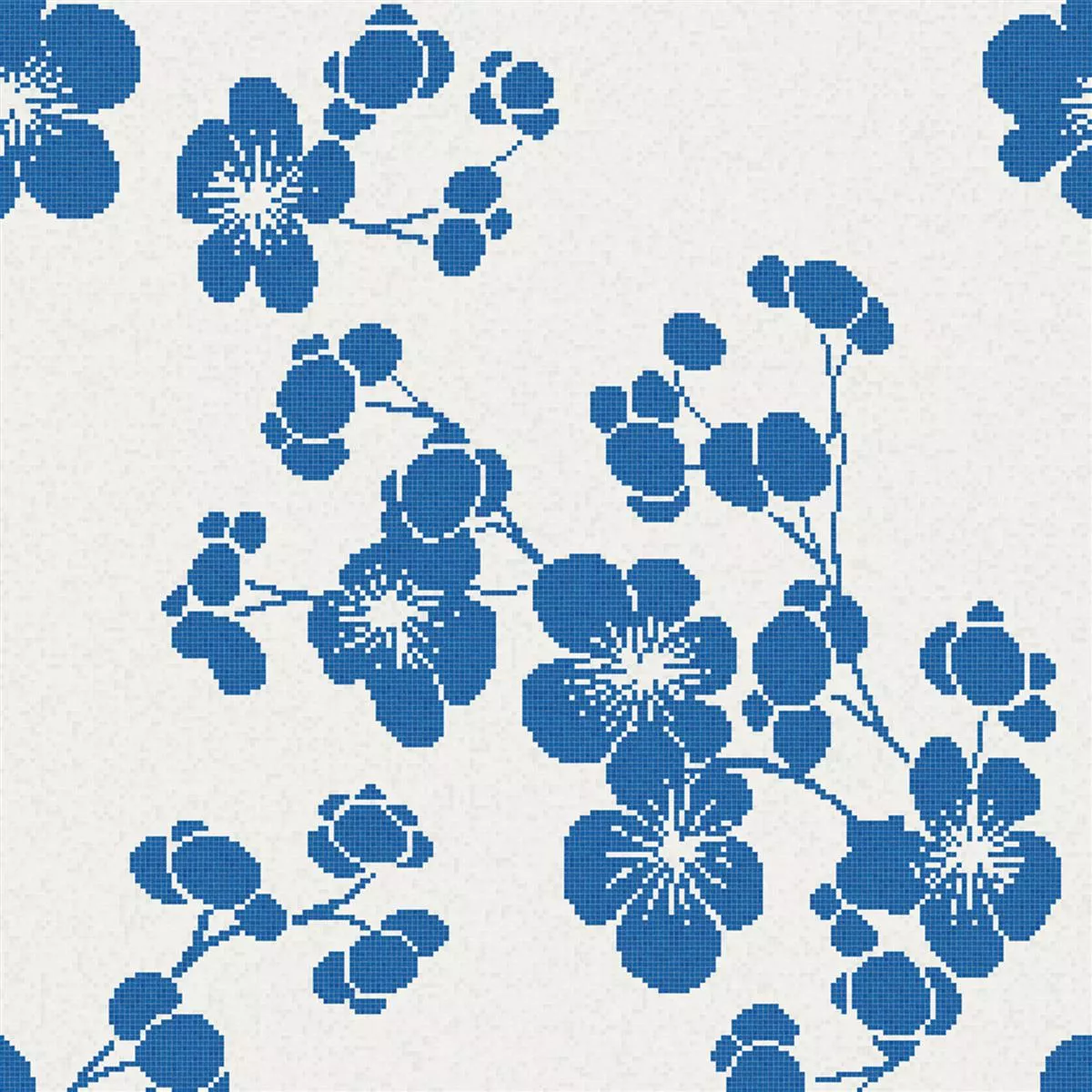 Glas Pool Schwimmbad Mosaikfliesen Trend-Vi Aquatica Water Flowers 1