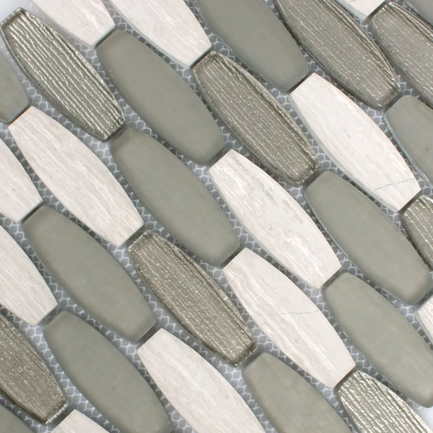 Muster von Mosaikfliesen Laytamak Bootsform Grau