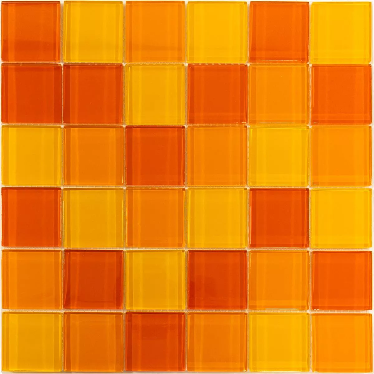 Glasmosaik Fliesen Glasgow Orange Mix